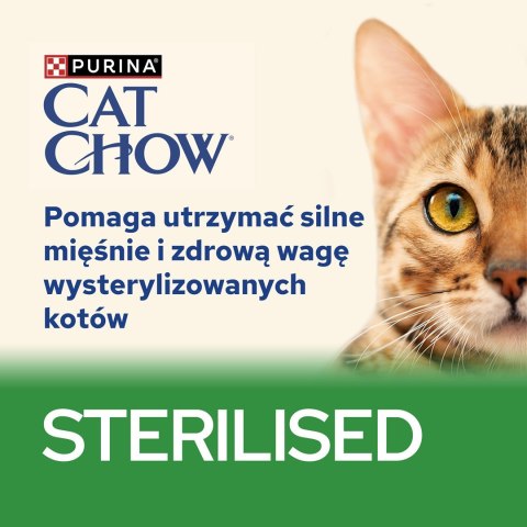 Purina Cat Chow Sterilised z jagnięciną i zieloną fasolką w sosie - mokra karma dla kota - 85 g