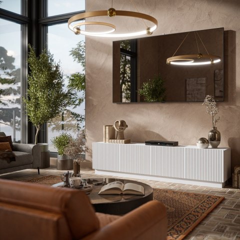 Szafka RTV LIVERTI 200x42x48 biały