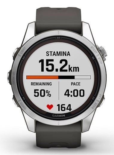 Zegarek sportowy Garmin Fenix 7S Pro Solar Silver SS Grapphite