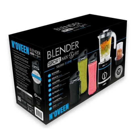Blender kielichowy NOVEEN Sport Mix & Fit SB2000 X-LINE, czarny