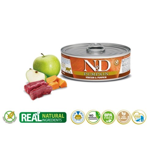 FARMINA N&D Pumpkin Venison & Pumpkin - mokra karma dla kota - 70 g