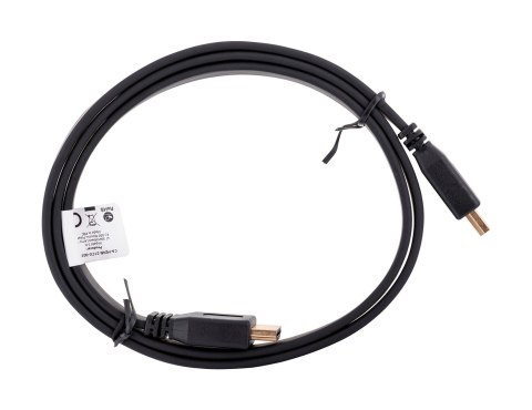 Kabel Lanberg CA-HDMI-21CU-0010-BK (HDMI M - HDMI M; 1m; kolor czarny)