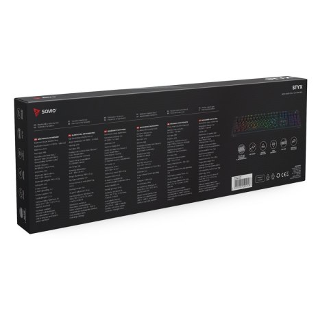 SAVIO KLAWIATURA MECHANICZNA STYX OUTEMU BLUE, HOT SWAP, RGB