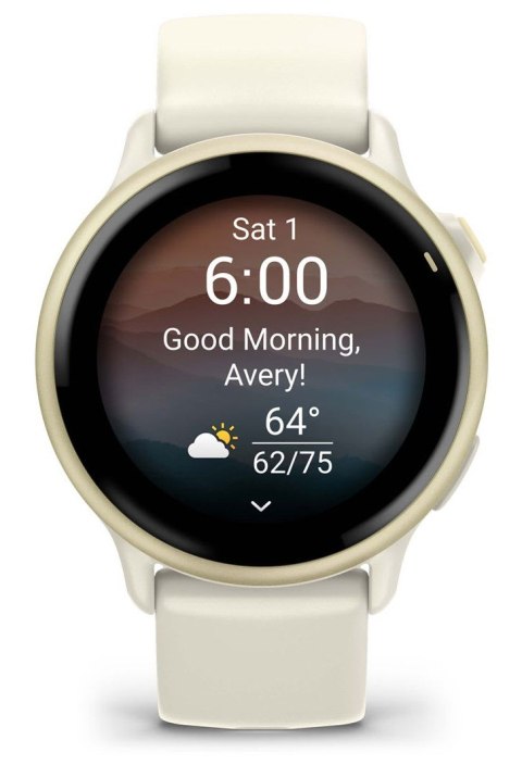 Zegarek sportowy Garmin Vivoactive 6 AMOLED 42mm Bone/Lunar Gold