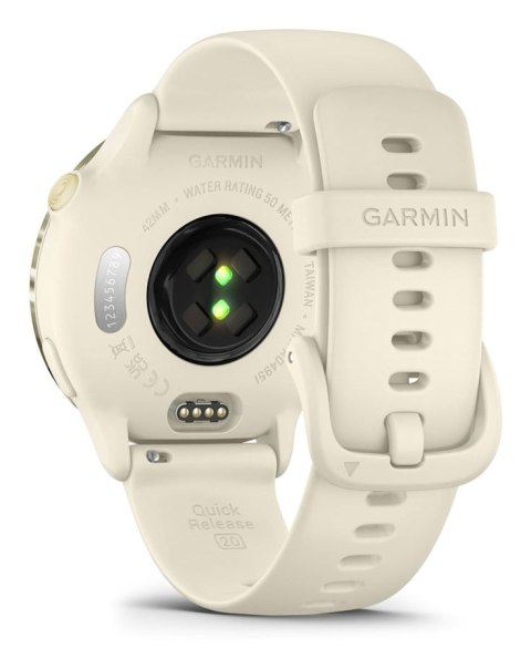 Zegarek sportowy Garmin Vivoactive 6 AMOLED 42mm Bone/Lunar Gold
