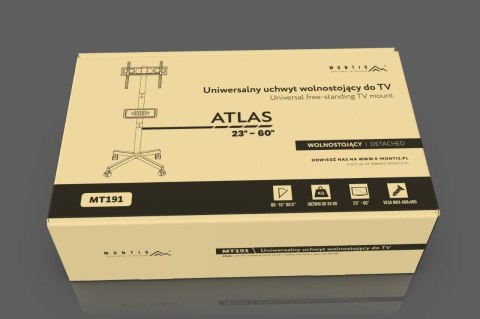 MONTIS MOBILNY UCHWYT DO TELEWIZORA 23"-60" MT191 ATLAS / CZARNY / VESA 400X400