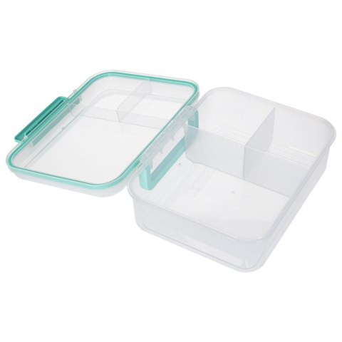 Lunch box śniadaniówka pudełko śniadaniowe z przegródkami dzielone 2200ml miętowe