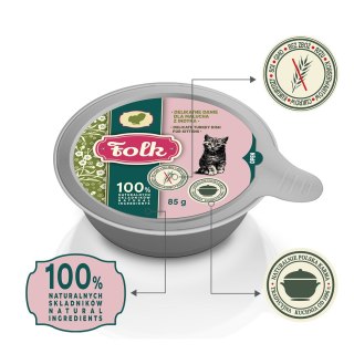 FOLK Delikatne danie dla malucha z indyka szalka 85g