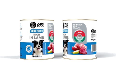 John Dog GOOD FORM DOROSŁY JAGNIĘCINĘ KARMA 800g