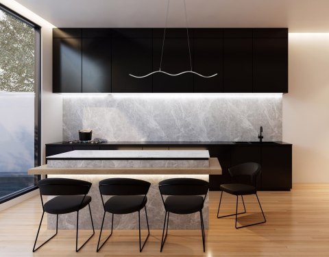 Lampa sufitowa LED Activejet AJE-SARA, srebrna, światło neutralne białe, 1690 lm. (WYPRZEDAŻ)