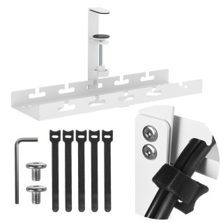 MACLEAN ORGANIZER PODBIURKOWY NA KABLE, MAX. OBCIĄŻENIE 5KG, BIAŁY MC-105 W