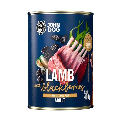 John Dog BERRY Adult jagnięcina z jeżynami 800g