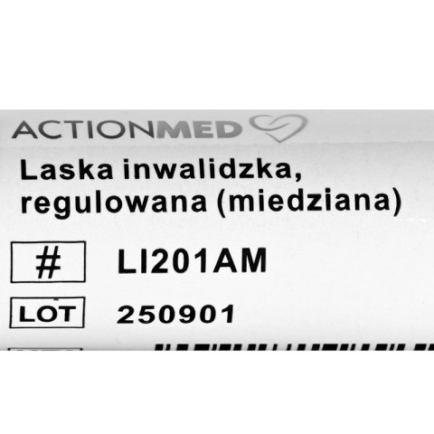 Laska inwalidzka, regulowana (miedziana)