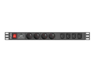 Listwa zasilająca Lanberg PDU-04E04I-0200-IEC-BK (8 x UTE; 2m; kolor czarny)