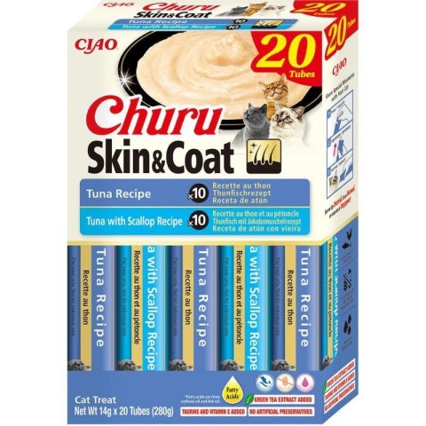 INABA CAT CHURU SKIN & COAT TUNA przysmak dla kota 20x14g (280g)