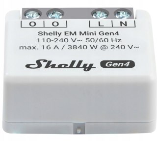 Inteligentny sterownik do pomiaru zużycia energii WiFi Shelly EM Mini Gen4