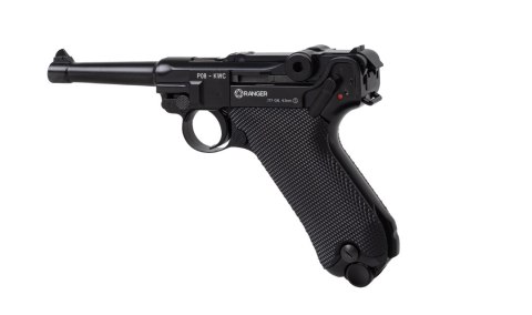 Wiatrówka pistolet RANGER P08 Parabellum KWC kal. 4,5 BBs BLOW BACK 21 strz. FULL METAL CO2 (AAKCMB410AZB)