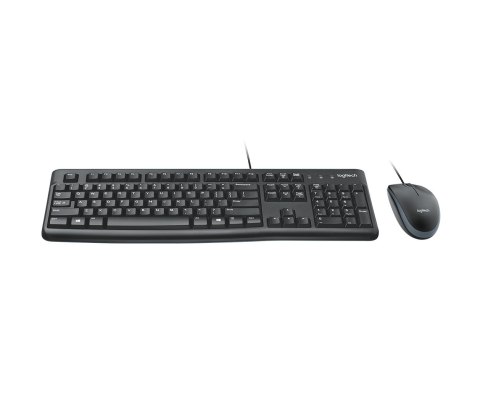 Zestaw klawiatura + mysz Logitech MK120 920-002562 (membranowa; USB 2.0; (US); kolor czarny; optyczna; 1000 DPI)