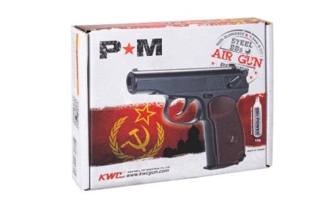 Wiatrówka pistolet RANGER PM FM KWC kal. 4,5 BBs 18 strz. FULL METAL CO2 (AAKCMD441AZB)