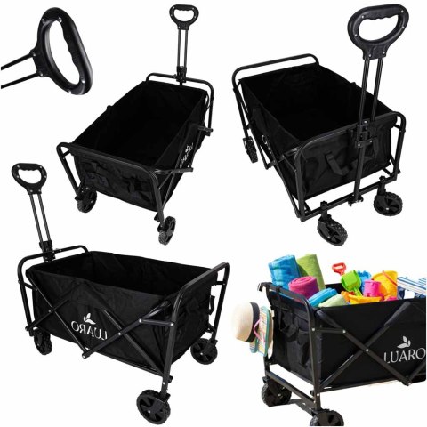 Wózek transportowy LUARO na zakupy plażowy składany 100l