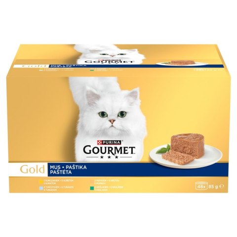 PURINA GOURMET GOLD Mus Mix smaków 48x85g