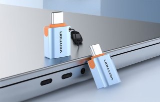 Adapter OTG USB 3.1 Vention USB-C do USB-A ze smyczą stop aluminium