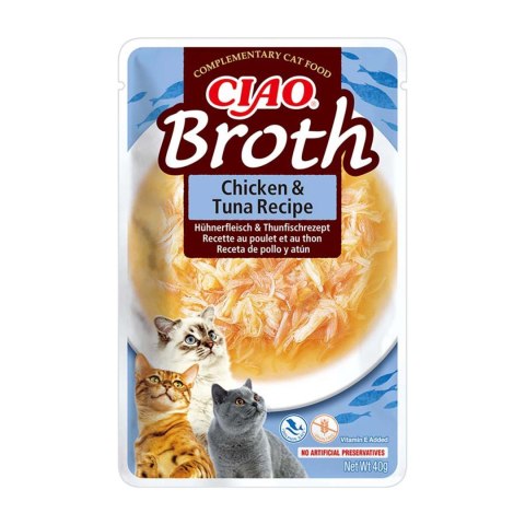 INABA CAT CIAO BROTH CHICKEN,FISH,SCALLOP 10x40g