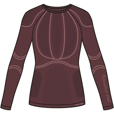 Bielizna termoaktywna damska VIKING Lana Pro Longsleeve Merino rozmiar M, różowa