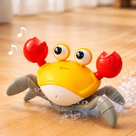 Krab uciekający pełzający czujnik interaktywna akumulator USB czerwony