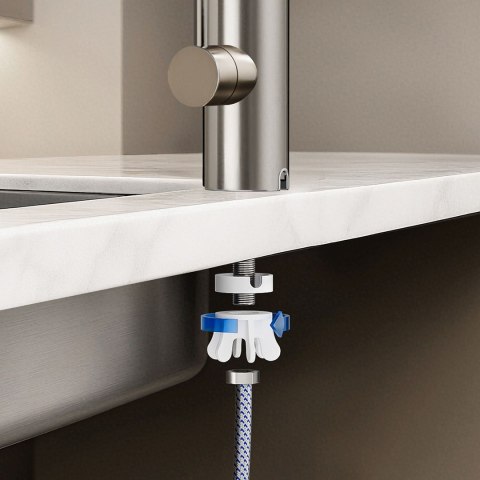 TEESA PRZEPŁYWOWY PODGRZEWACZ WODY TSA4107 BATERIA METALOWA KUCHENNA Z ELASTYCZNĄ WYLEWKĄ