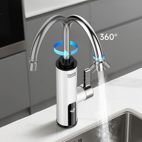 TEESA PRZEPŁYWOWY PODGRZEWACZ WODY TSA4108 BATERIA KUCHENNA BIAŁA