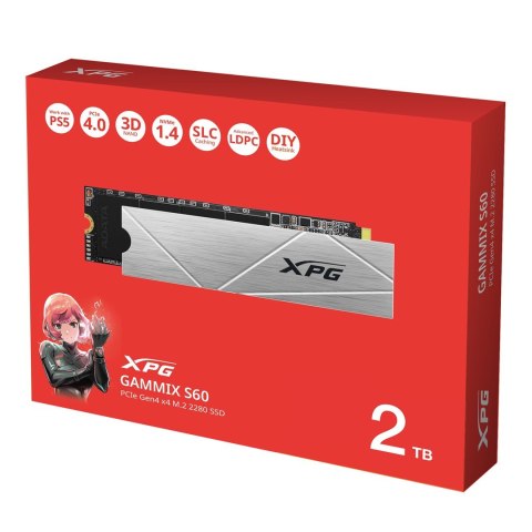 ADATA DYSK SSD GAMMIX S60 2TB PCIe Gen4 M.2