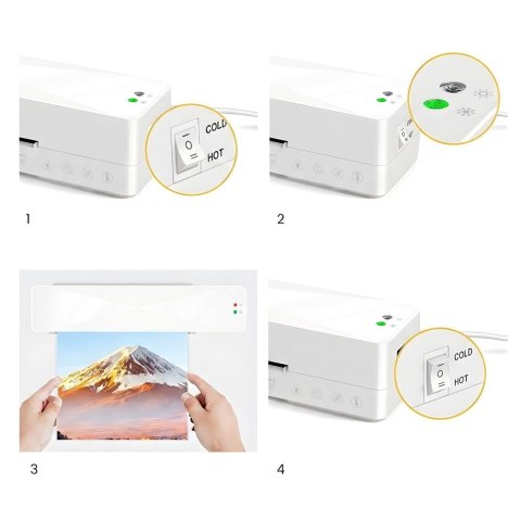 SAVIO LAMINATOR A4 BIAŁY LR-01/W