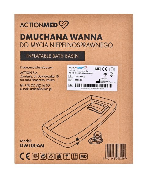 Dmuchana wanna do mycia niepełnosprawnego