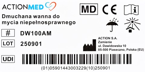 Dmuchana wanna do mycia niepełnosprawnego