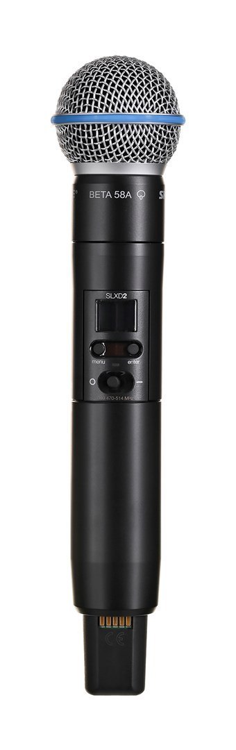 Shure SLXD24DE/B58-G59 - Podwójny cyfrowy system bezprzewodowy z dwoma nadajnikiami/mikrofonami "do ręki"