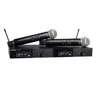Shure SLXD24DE/SM58-G59 - Podwójny cyfrowy system bezprzewodowy z dwoma nadajnikiami/mikrofonami "do ręki