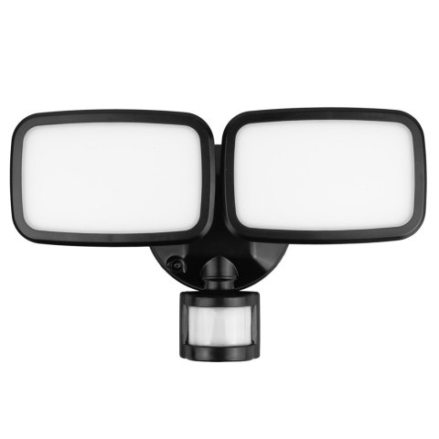 MACLEAN ŚCIENNA LAMPA LED, Z CZUJNIKIEM PIR, 20W, 1500LM, IP65, NEUTRAL WHITE 4000K, CZARNA MCE524 B
