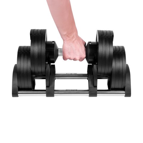 REBEL ACTIVE HANTEL ŻELIWNY REGULOWANY AUTOMAT 36KG, SKOK CO 2KG RBA-2332-36