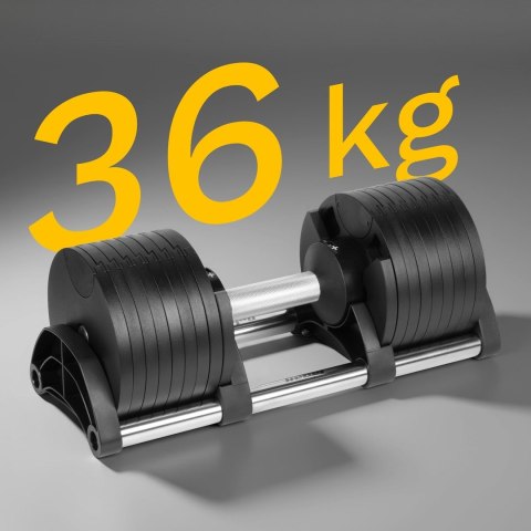 REBEL ACTIVE HANTEL ŻELIWNY REGULOWANY AUTOMAT 36KG, SKOK CO 2KG RBA-2332-36