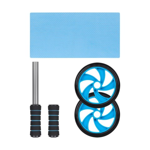 REBEL ACTIVE KÓŁKO PODWÓJNE, ROLLER DO ĆWICZEŃ MIĘŚNI BRZUCHA AB WHEEL AB-2 RBA-3061