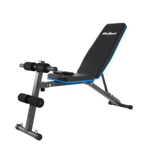 REBEL ACTIVE ŁAWKA TRENINGOWA SKOŚNA Z BLOKADĄ NÓG I GUMAMI RBA-2003