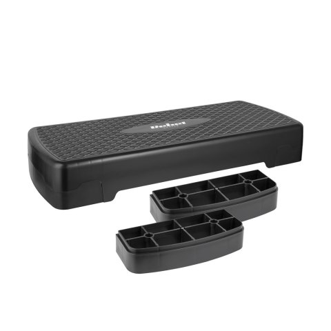 REBEL ACTIVE STEP DO AEROBIKU I ĆWICZEŃ FITNESS, 2 STOPNIE, 68CM, CZARNY RBA-3228-BK