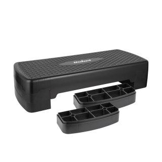 REBEL ACTIVE STEP DO AEROBIKU I ĆWICZEŃ FITNESS, 3 STOPNIE, 68 CM, CZARNY RBA-3227-BK