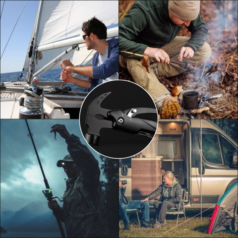 Multitool młotek - Narzędzie wielofunkcyjne - żagle survival biwak auto Froster