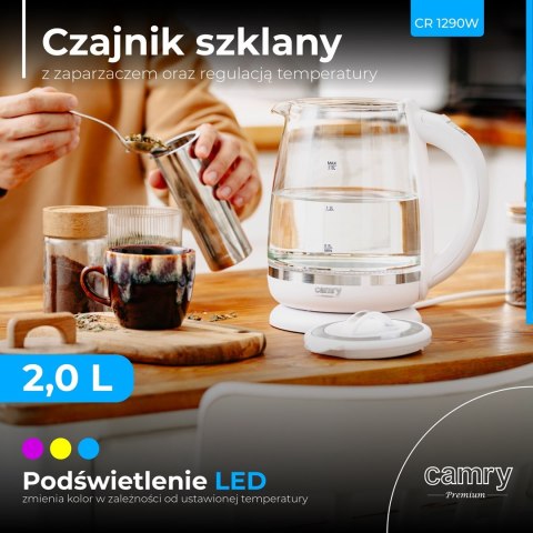 Czajnik elektryczny CAMRY CR 1290w biały