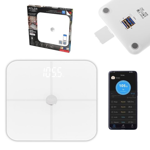 Waga łazienkowa ADLER AD 8187w biała