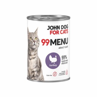 John Dog 99 menu dorosły indyk karma mokra dla kota 400g