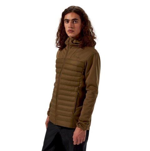 Kurtka hybrydowa męska Berghaus Vaskye Hooded Hybrid Jacket roz. L brązowa