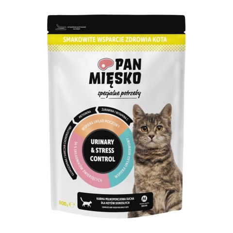 Pan Mięsko Karma sucha dla kota Specjalne potrzeby Urinary & Stress Control (dorosły) 800g